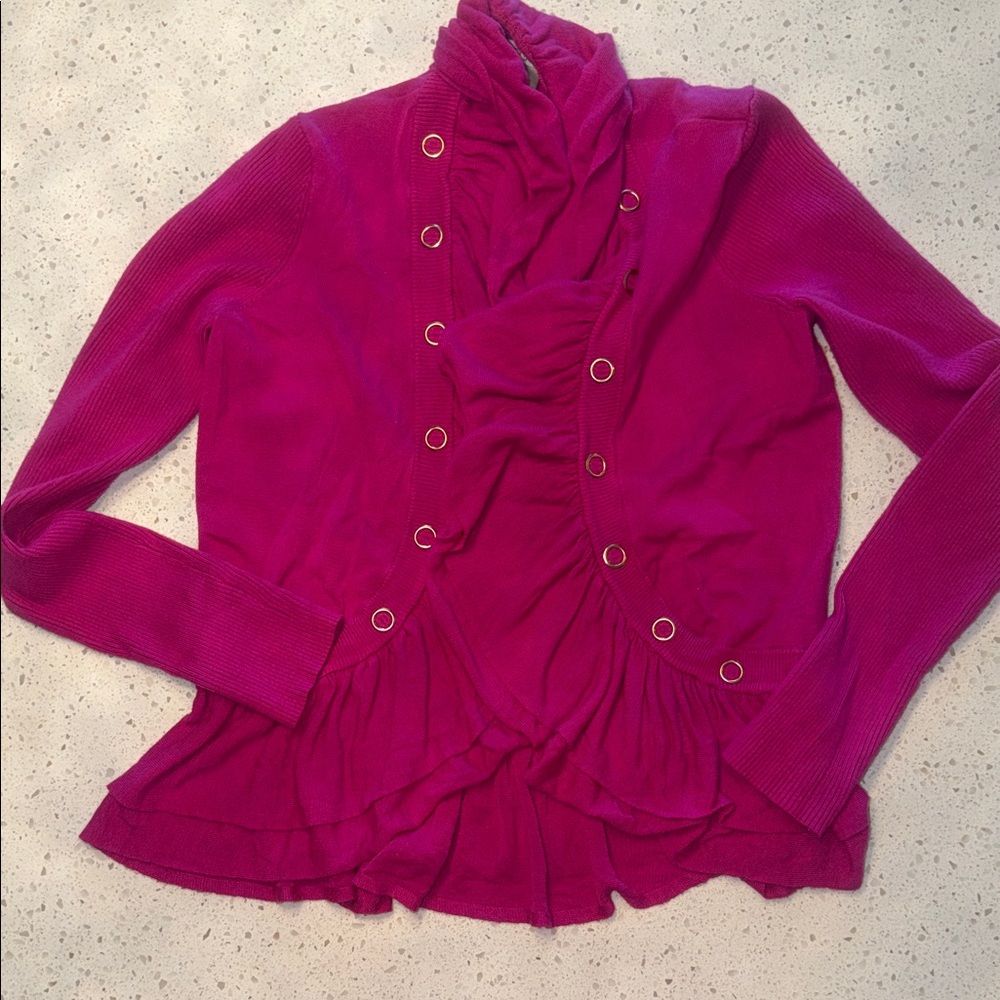 Cache Fuchsia Knit Top